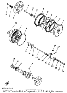 YSR50B Сцепление
