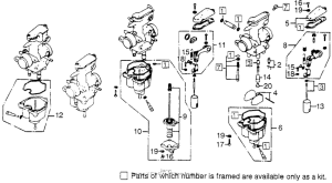 CB750 Компоненты карбюратора