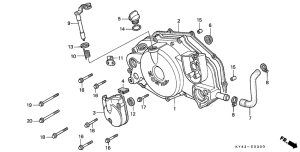 NSR125F Крышка картера правая