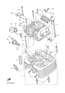 XT600E Головка цилиндров