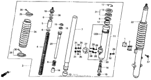 CR125R Front fork 84-85