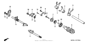VT1100C2 Вилка переключения передач