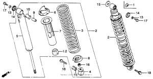 XL250S Rear shock absorber 78-81