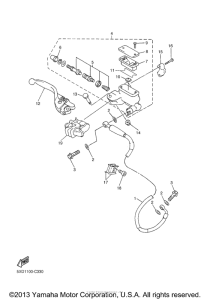 WR250F Главный тормозной цилиндр