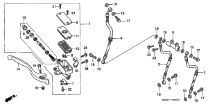 CB750F Fr. brake master cylinder