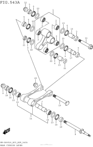 RM-Z450 Втулки заднего рычага