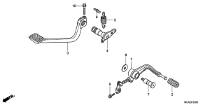 GL1800 (ABS) Brake pedal assy