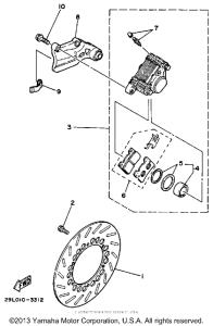 RZ350NCII Задний суппорт