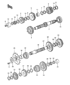 KZ1000 Трансмиссия