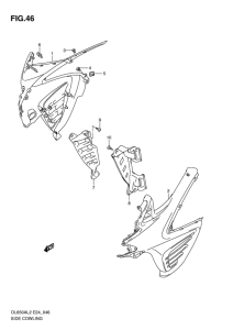 DL650 (ABS) Side cowling