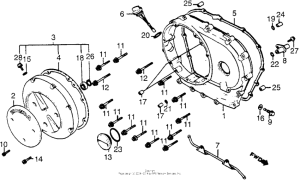 VT1100C Крышка картера правая