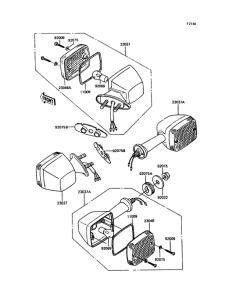 ZX400 Задний фонарь
