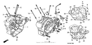 VT750DCA A Картер двигателя