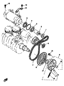 XS500 Starting motor unit