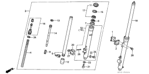 CR80R Вилка передней оси