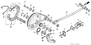 CR80R Задний тормоз