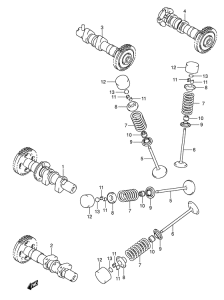 SV1000 Распред вал / клапана