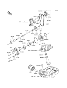ZX1000 Масляный насос и фильтр
