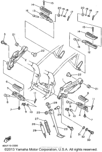 XJ600SGC Подножки