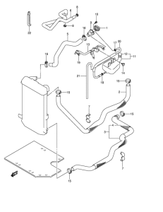 AN250 Радиатор hose