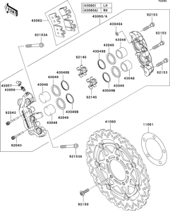 ZX636 Передний тормоз