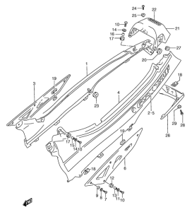 GSX750 Обтекатель задний
