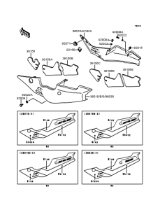 ZX250 Боковые обтекатели