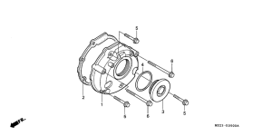  Крышка картера левая