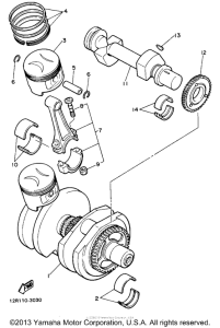 XS400J Crankshaft-piston