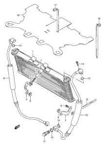 GSX750 Масляный радиатор