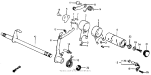 C70 Shift drum + shift fork