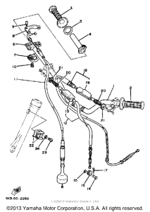 YZ100J Руль -тросы
