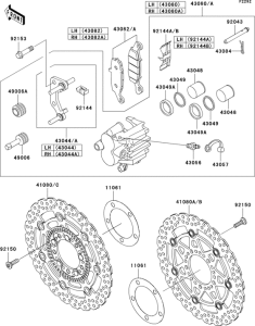 EX650 Передний тормоз