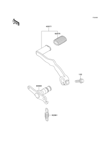 KLE500 Педаль тормоза