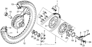 CB200T Переднее колесо