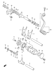 DR-Z250 Переключение передач