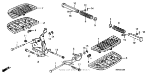 VTX1300T Подножки