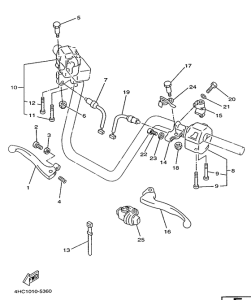 YP250 Handle switch. lever
