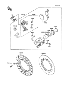 KX100 Передний тормоз