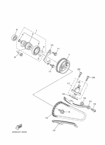 T135FI Распределительный вал & chain