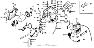 CB125S Air cleaner + battery 79
