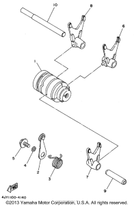 YZ125G1 Вилки переключения