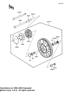 KZ1100 Rear wheel / hub
