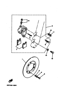 TY250Z Передний суппорт