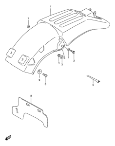 RMX250 Заднее крыло