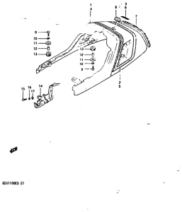 GSX1100 Обтекатель сидения
