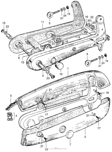 CA110 Swingarm + chain case chain case