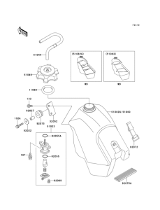 KX500 Топливный бак