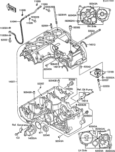 ZX600 Картер двигателя