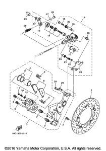 XP500G Задний суппорт